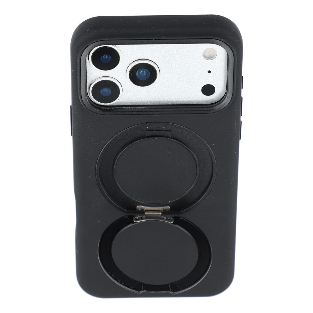 X-LEVEL for iPhone 17 Pro Max Magnetic Case Rotating Kickstand Silicone + Tech Fabric Scratch-Resistant Phone Cover