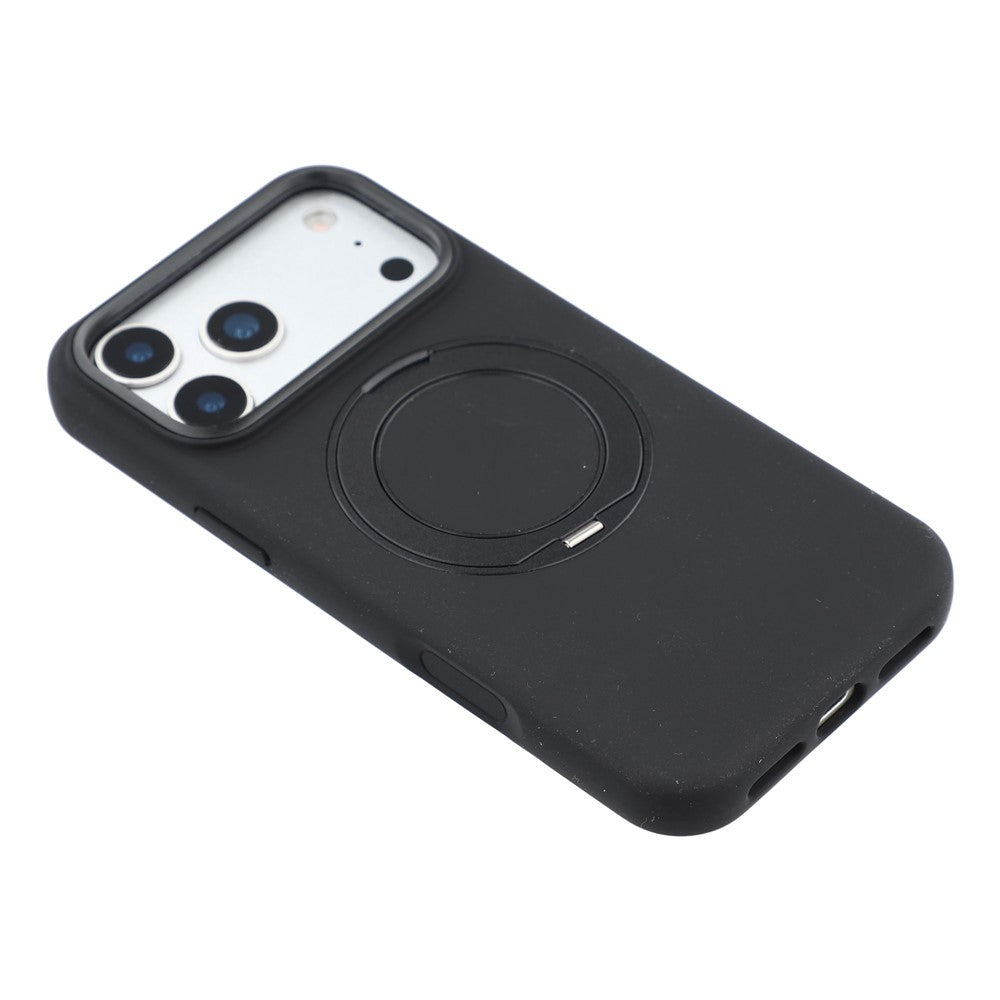 X-LEVEL for iPhone 17 Pro Max Magnetic Case Rotating Kickstand Silicone + Tech Fabric Scratch-Resistant Phone Cover