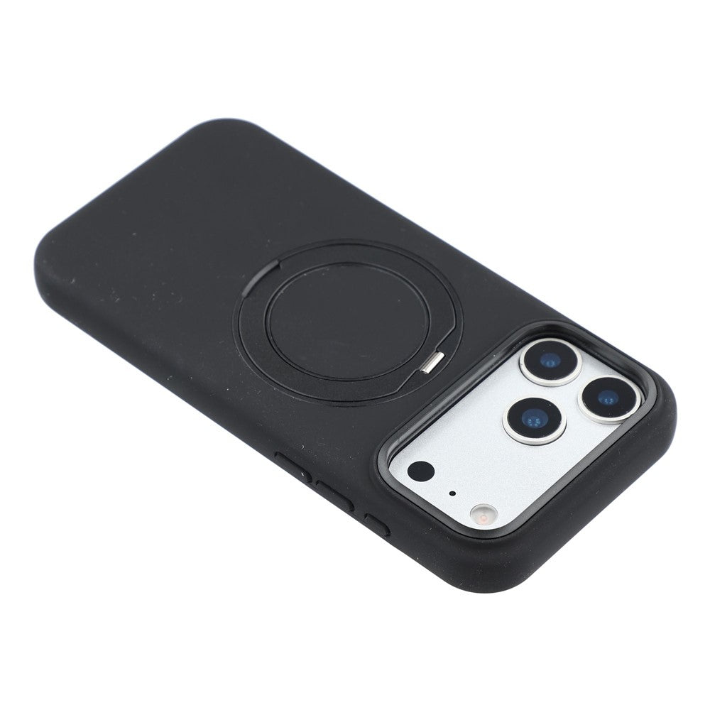 X-LEVEL for iPhone 17 Pro Max Magnetic Case Rotating Kickstand Silicone + Tech Fabric Scratch-Resistant Phone Cover
