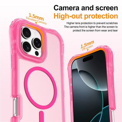 For iPhone 15 Pro Max Magnetic Phone Case Soft-touch 2-in-1 PC+TPU Shockproof Cover Compatible with MagSafe