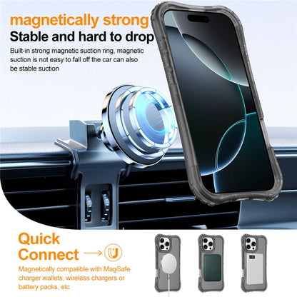 For iPhone 14 / 13 Magnetic Phone Case Soft-touch 2-in-1 PC+TPU Shockproof Cover Compatible with MagSafe