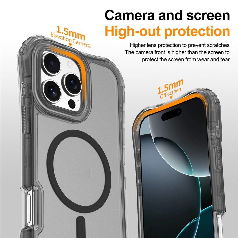 For iPhone 14 / 13 Magnetic Phone Case Soft-touch 2-in-1 PC+TPU Shockproof Cover Compatible with MagSafe