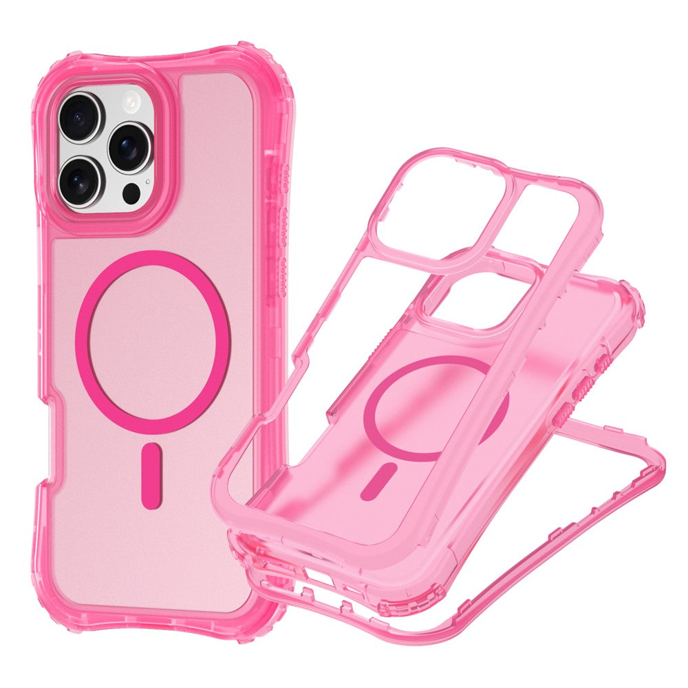 For iPhone 14 / 13 Magnetic Phone Case Soft-touch 2-in-1 PC+TPU Shockproof Cover Compatible with MagSafe