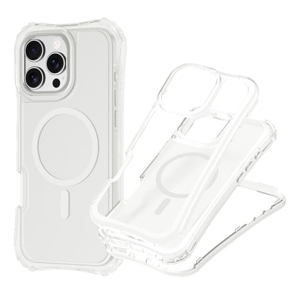 For iPhone 14 / 13 Magnetic Phone Case Soft-touch 2-in-1 PC+TPU Shockproof Cover Compatible with MagSafe