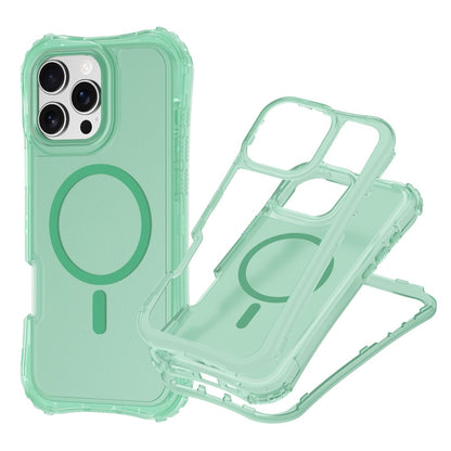 For iPhone 14 / 13 Magnetic Phone Case Soft-touch 2-in-1 PC+TPU Shockproof Cover Compatible with MagSafe