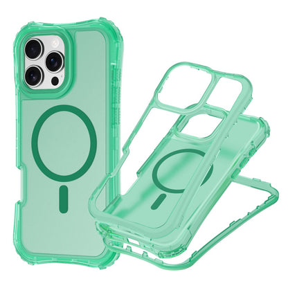 For iPhone 14 / 13 Magnetic Phone Case Soft-touch 2-in-1 PC+TPU Shockproof Cover Compatible with MagSafe