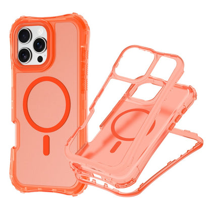 For iPhone 14 / 13 Magnetic Phone Case Soft-touch 2-in-1 PC+TPU Shockproof Cover Compatible with MagSafe