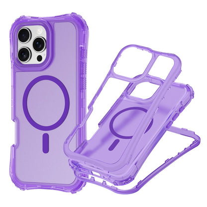 For iPhone 14 / 13 Magnetic Phone Case Soft-touch 2-in-1 PC+TPU Shockproof Cover Compatible with MagSafe