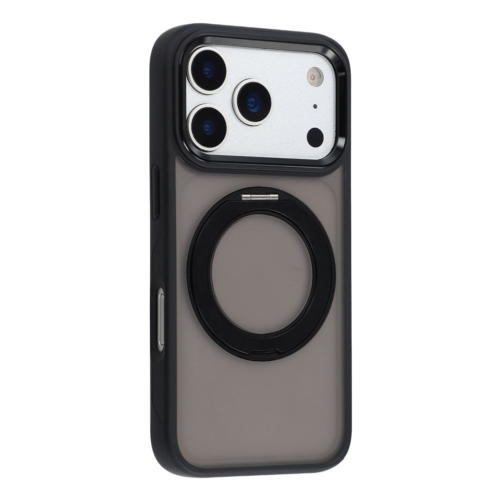 For iPhone 17 Pro Max Case Rotating Kickstand TPU + PC Anti-slip Matte Phone Back Cover