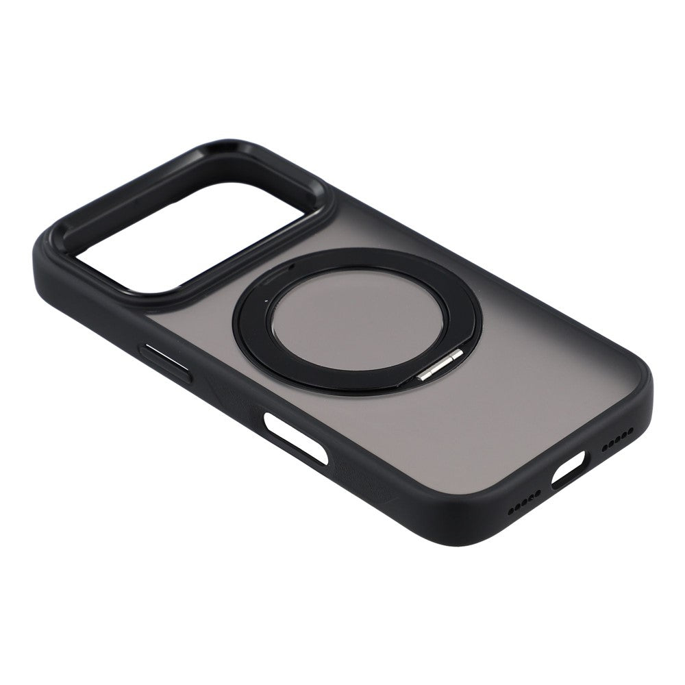 For iPhone 17 Pro Max Case Rotating Kickstand TPU + PC Anti-slip Matte Phone Back Cover