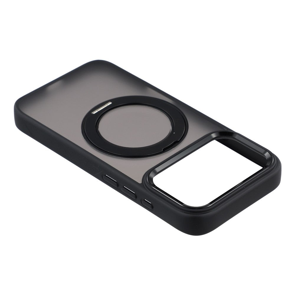 For iPhone 17 Pro Max Case Rotating Kickstand TPU + PC Anti-slip Matte Phone Back Cover