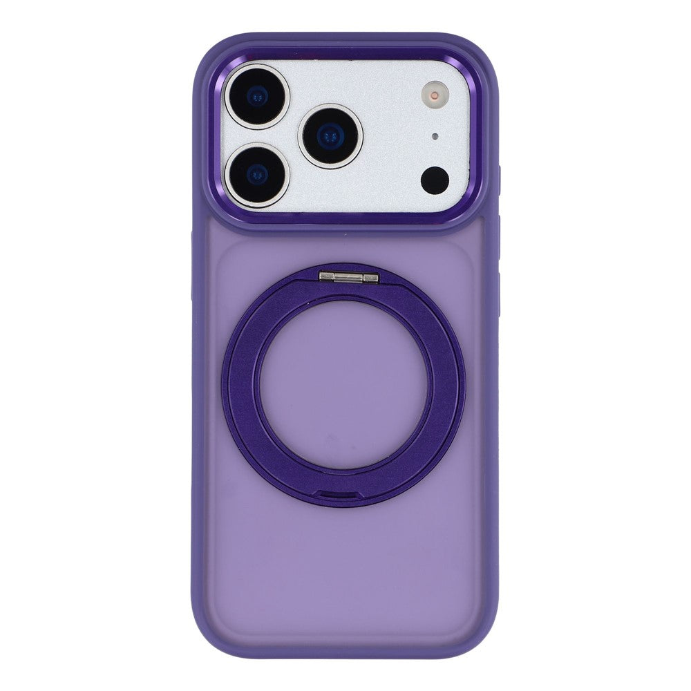 For iPhone 17 Pro Max Case Rotating Kickstand TPU + PC Anti-slip Matte Phone Back Cover