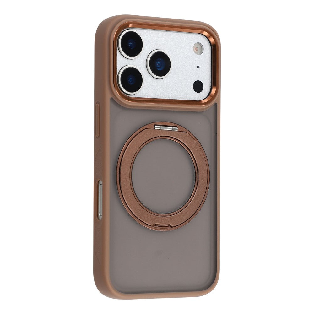 For iPhone 17 Pro Case Rotating Kickstand TPU + PC Anti-slip Matte Phone Back Cover