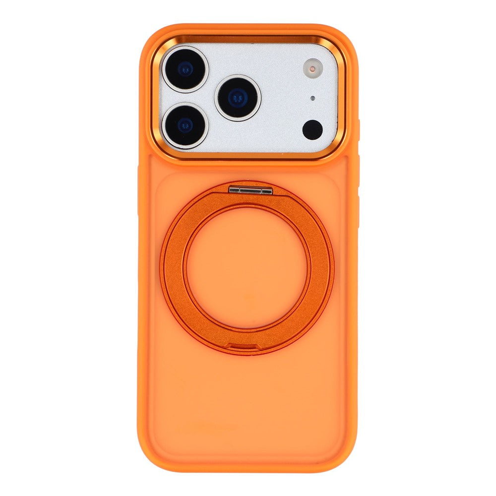 For iPhone 17 Pro Case Rotating Kickstand TPU + PC Anti-slip Matte Phone Back Cover