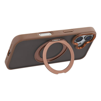For iPhone 17 Case Rotating Kickstand TPU + PC Anti-slip Matte Phone Back Cover
