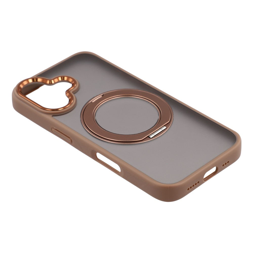For iPhone 17 Case Rotating Kickstand TPU + PC Anti-slip Matte Phone Back Cover