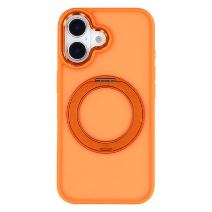 For iPhone 17 Case Rotating Kickstand TPU + PC Anti-slip Matte Phone Back Cover