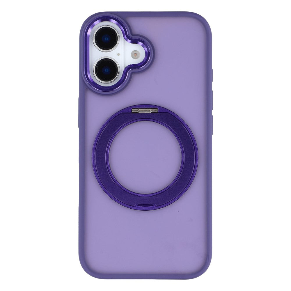 For iPhone 17 Case Rotating Kickstand TPU + PC Anti-slip Matte Phone Back Cover