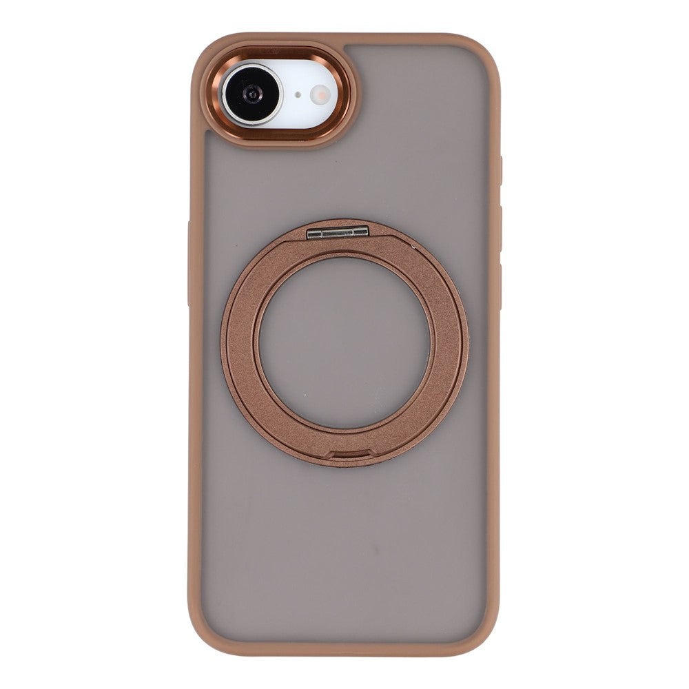 For iPhone 17e / 16e Case Rotating Kickstand TPU + PC Anti-slip Matte Phone Back Cover