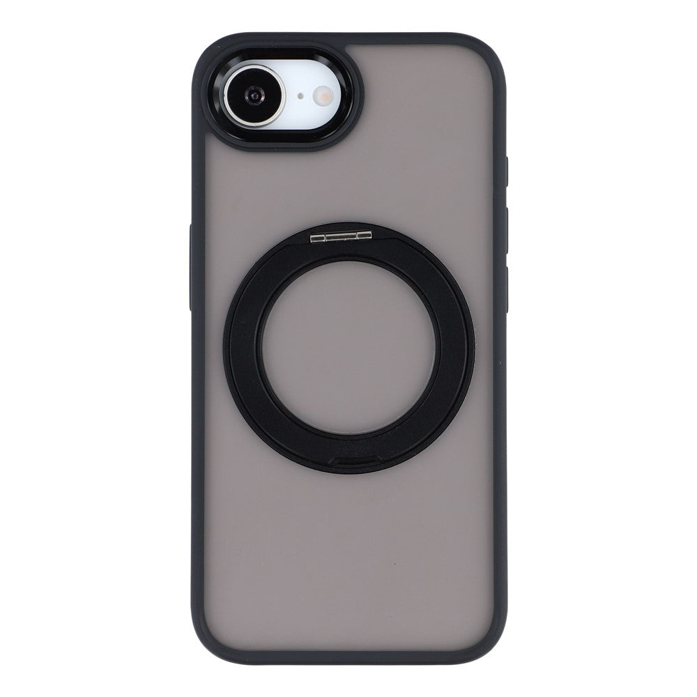 For iPhone 17e / 16e Case Rotating Kickstand TPU + PC Anti-slip Matte Phone Back Cover