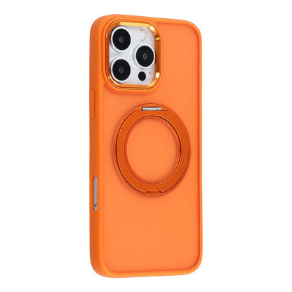 For iPhone 16 Pro Max Case Rotating Kickstand TPU + PC Anti-slip Matte Phone Back Cover