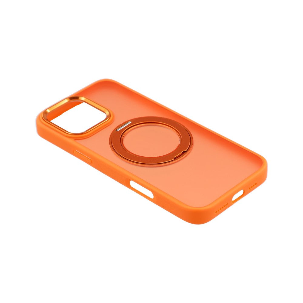 For iPhone 16 Pro Max Case Rotating Kickstand TPU + PC Anti-slip Matte Phone Back Cover