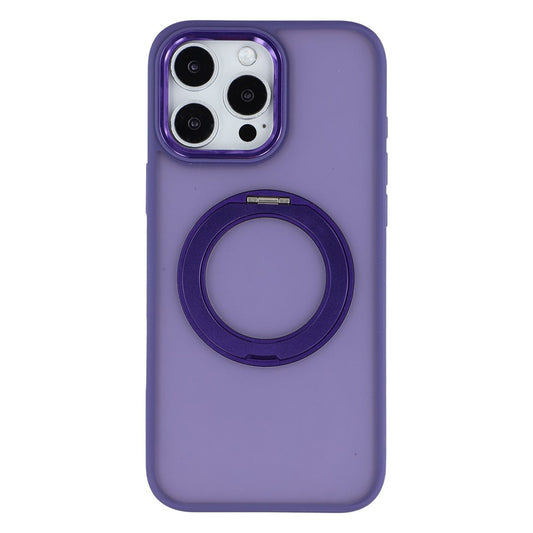 For iPhone 16 Pro Case Rotating Kickstand TPU + PC Anti-slip Matte Phone Back Cover