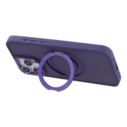 For iPhone 16 Pro Case Rotating Kickstand TPU + PC Anti-slip Matte Phone Back Cover