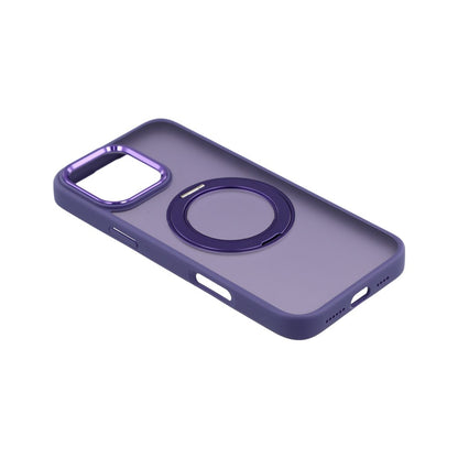 For iPhone 16 Pro Case Rotating Kickstand TPU + PC Anti-slip Matte Phone Back Cover