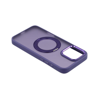 For iPhone 16 Pro Case Rotating Kickstand TPU + PC Anti-slip Matte Phone Back Cover
