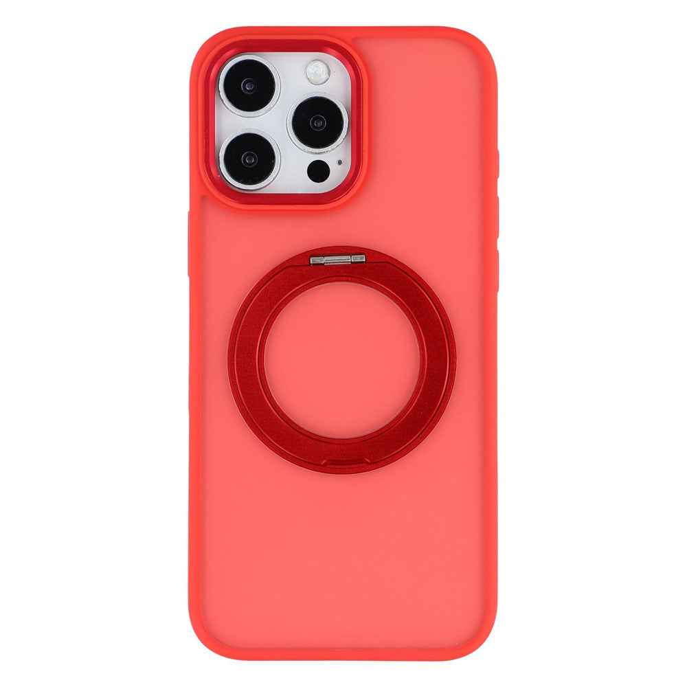 For iPhone 16 Pro Case Rotating Kickstand TPU + PC Anti-slip Matte Phone Back Cover