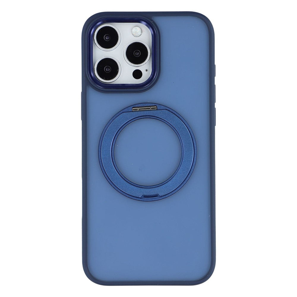 For iPhone 16 Pro Case Rotating Kickstand TPU + PC Anti-slip Matte Phone Back Cover