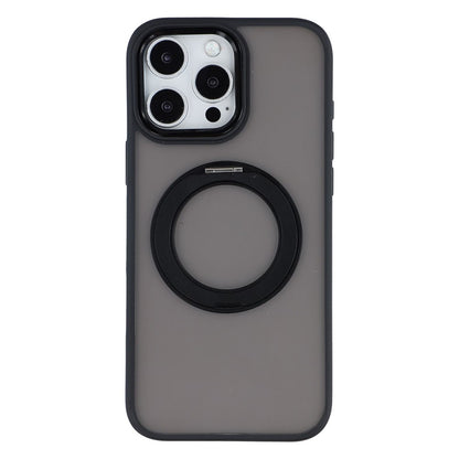 For iPhone 16 Pro Case Rotating Kickstand TPU + PC Anti-slip Matte Phone Back Cover