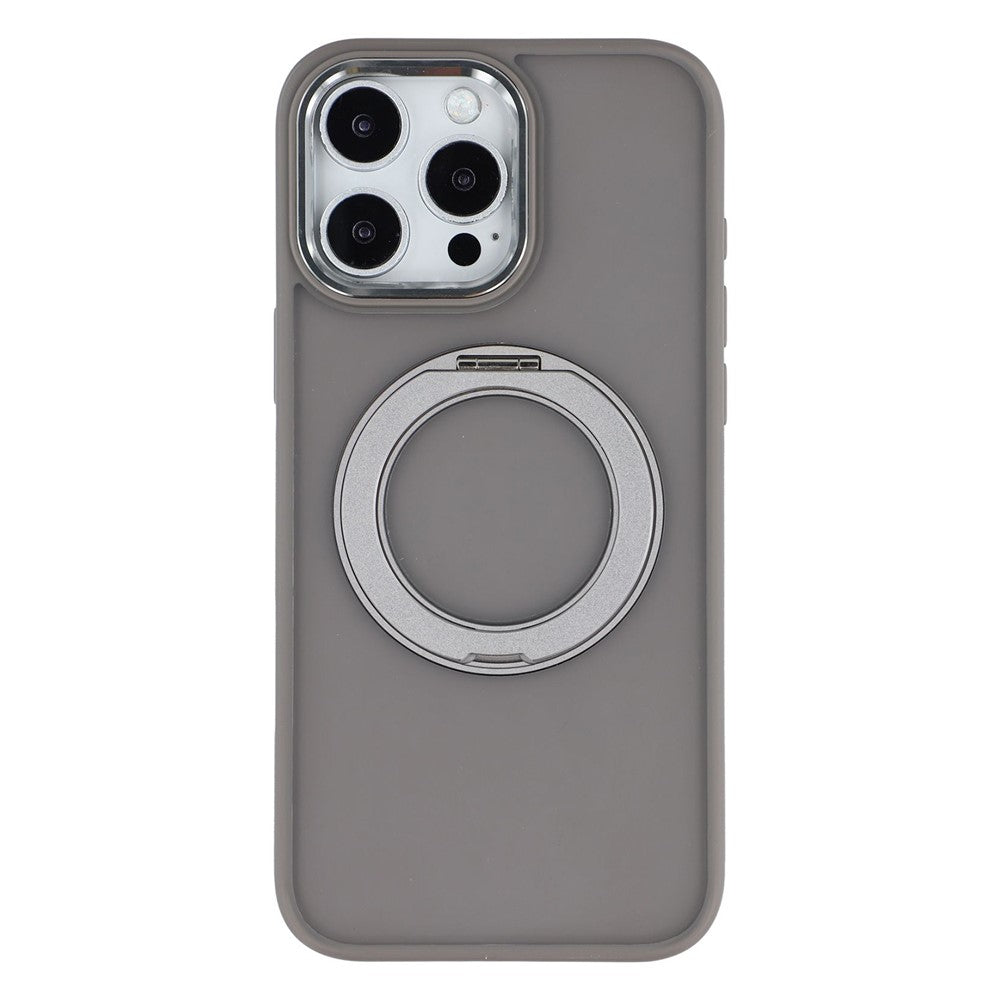 For iPhone 16 Pro Case Rotating Kickstand TPU + PC Anti-slip Matte Phone Back Cover