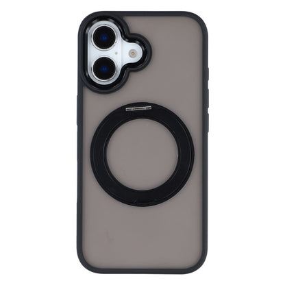 For iPhone 16 Case Rotating Kickstand TPU + PC Anti-slip Matte Phone Back Cover
