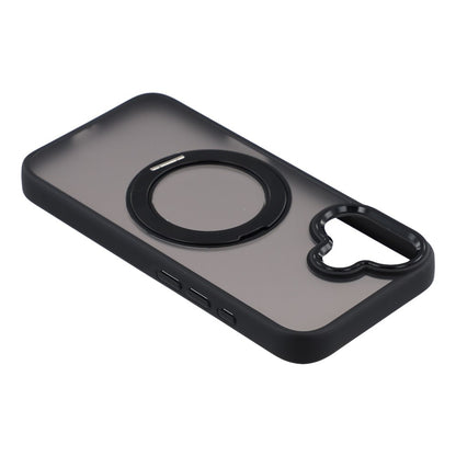 For iPhone 16 Case Rotating Kickstand TPU + PC Anti-slip Matte Phone Back Cover