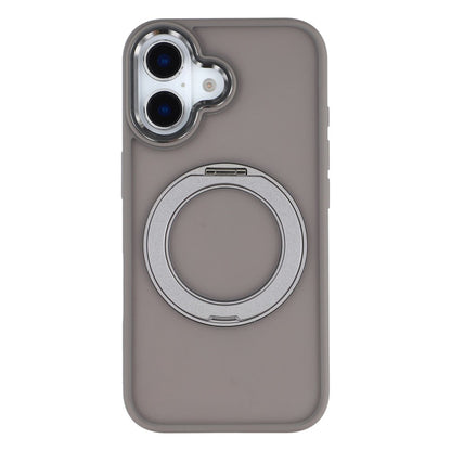 For iPhone 16 Case Rotating Kickstand TPU + PC Anti-slip Matte Phone Back Cover