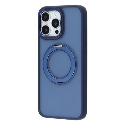 For iPhone 15 Pro Max Case Rotating Kickstand TPU + PC Anti-slip Matte Phone Back Cover