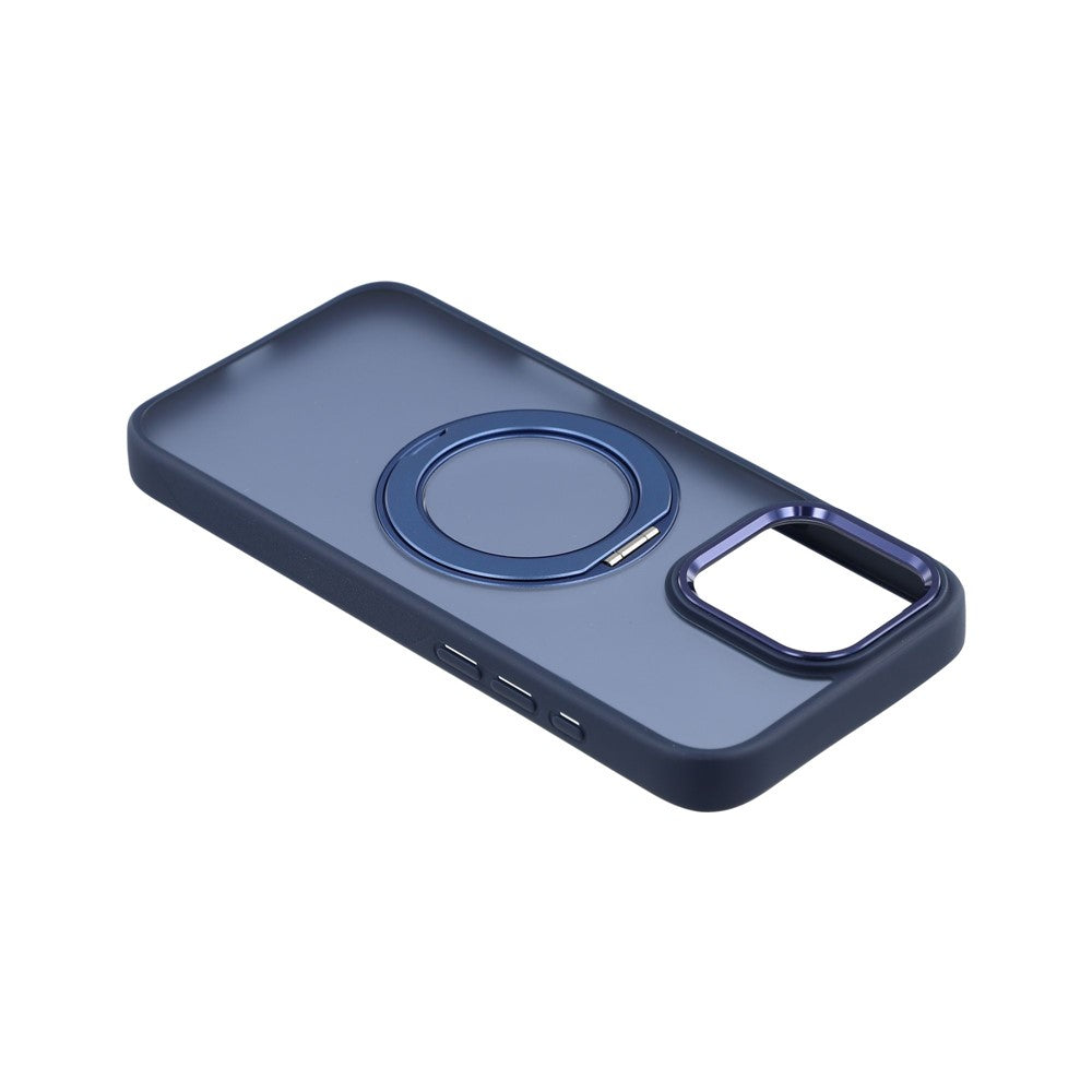 For iPhone 15 Pro Max Case Rotating Kickstand TPU + PC Anti-slip Matte Phone Back Cover