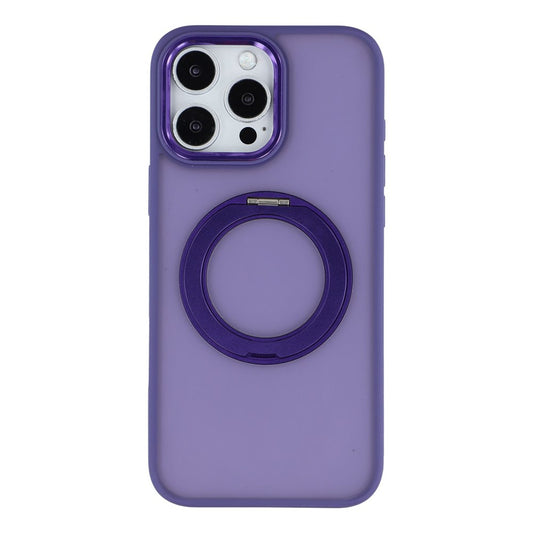 For iPhone 15 Pro Max Case Rotating Kickstand TPU + PC Anti-slip Matte Phone Back Cover
