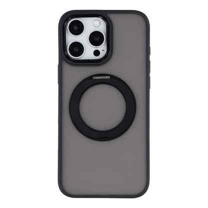 For iPhone 15 Pro Max Case Rotating Kickstand TPU + PC Anti-slip Matte Phone Back Cover