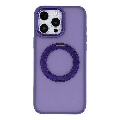For iPhone 15 Pro Case Rotating Kickstand TPU + PC Anti-slip Matte Phone Back Cover
