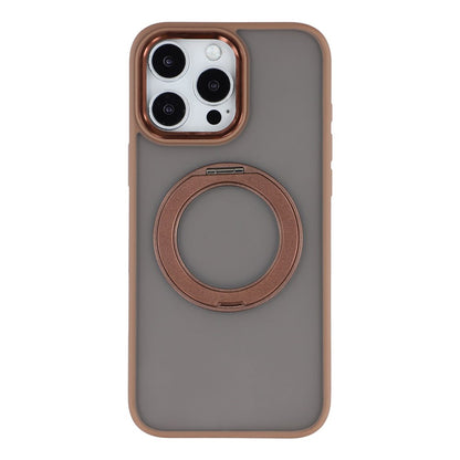 For iPhone 15 Pro Case Rotating Kickstand TPU + PC Anti-slip Matte Phone Back Cover