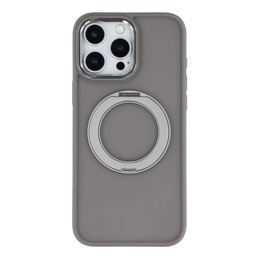 For iPhone 15 Pro Case Rotating Kickstand TPU + PC Anti-slip Matte Phone Back Cover