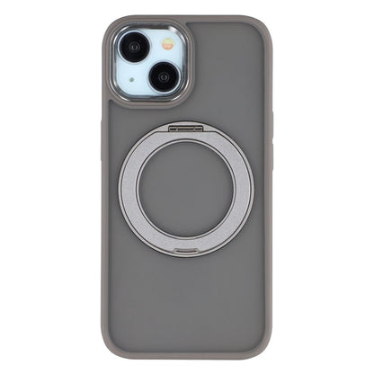 For iPhone 14 Case Rotating Kickstand TPU + PC Anti-slip Matte Phone Back Cover
