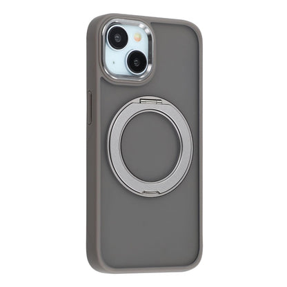 For iPhone 14 Case Rotating Kickstand TPU + PC Anti-slip Matte Phone Back Cover