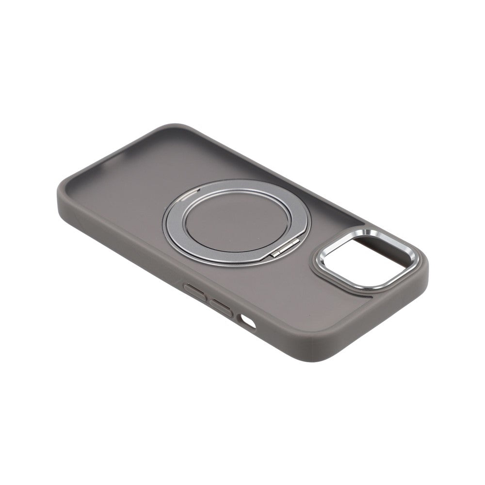 For iPhone 14 Case Rotating Kickstand TPU + PC Anti-slip Matte Phone Back Cover