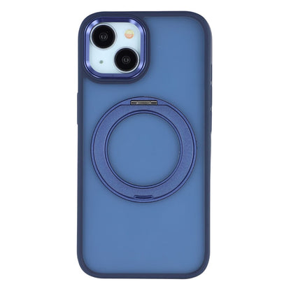 For iPhone 14 Case Rotating Kickstand TPU + PC Anti-slip Matte Phone Back Cover