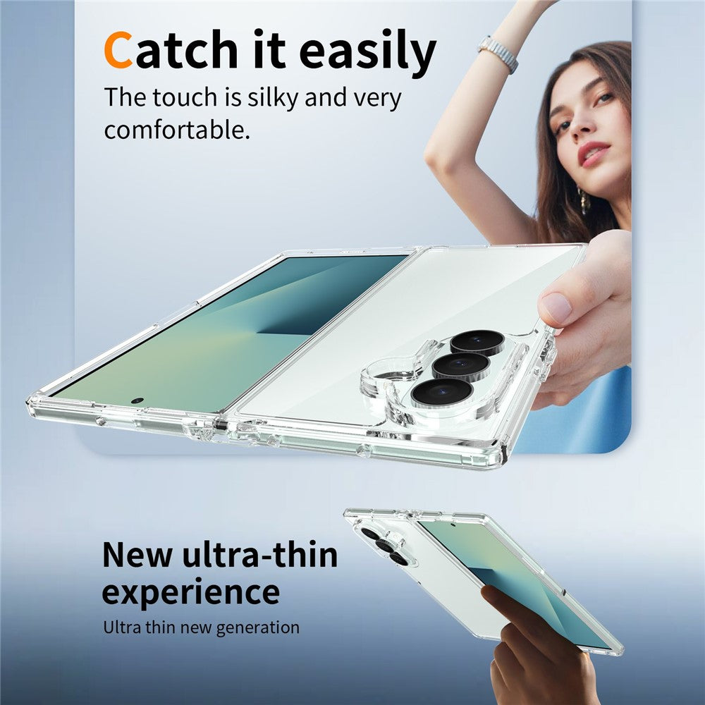 For Samsung Galaxy Z Fold8 Ultra Case Anti-Scratch TPU + Acrylic Clear Back Phone Cover
