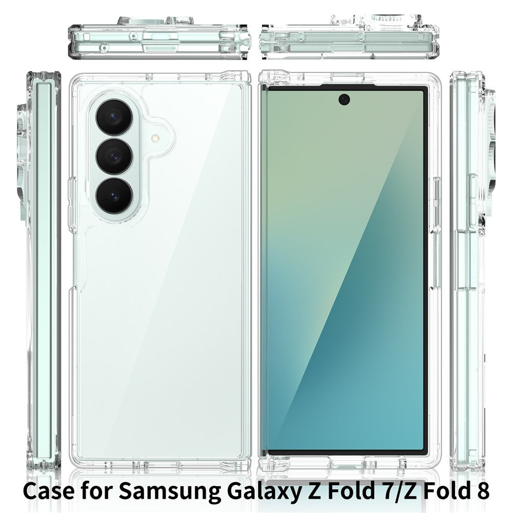 For Samsung Galaxy Z Fold8 Ultra Case Anti-Scratch TPU + Acrylic Clear Back Phone Cover